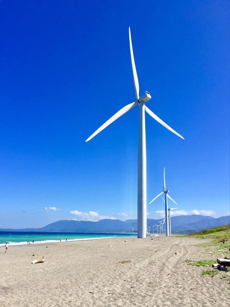 Pagudpud Philippines Pagudpud, Energy Aesthetic, Wind Farm, Wind Energy, Glass Art Sculpture, Art Sculpture, Wind Turbine, Sculpture Art, Philippines