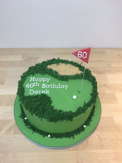 60th Birthday Cake For Men Golf, Golf Themed Birthday Cakes For Men, Simple Golf Cake Ideas, Golf Cakes For Men Birthdays Easy, Golf Birthday Cake Ideas, Golf Inspired Cakes, Golf Bday Cake, Simple Golf Cake, Golf Cake Ideas For Men