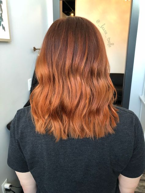 Red balayage. Color smudge. Root shadow. Red hair. #lkhairstudios Red Hair Shadow Root, Red Hair With Brown Roots, Copper Hair With Shadow Root, Ginger Highlights, Smudge Root, Short Copper Hair, Balayage Hair Blonde Short, Balayage Hair Blonde Medium, Hair Color Inspiration