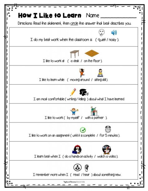 Getting to Know Your Students - Dietitian Humor, Learning Style Inventory, Getting To Know Your Students, Inventory Printable, Get To Know Your Students, Printable Ideas, What I Have Learned, Teaching Practices, Learning Style