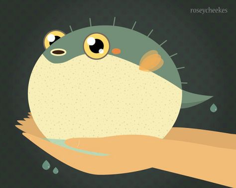 Poofball | Flickr - Photo Sharing! Canada Toronto, Puffer Fish, Fish Illustration, Whimsical Illustration, Freelance Artist, Cute Creatures, Toronto Canada, Whimsical Art, Creature Art