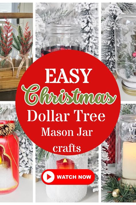 Mason Jar Christmas Crafts.  DIY Christmas Decor Ideas Using Dollar Tree Mason Jars Christmas Mason Jars With Fairy Lights, Diy Christmas Soap Dispenser, Decorating Mason Jars For Christmas, Christmas Glass Jars Decorations, Mason Jar Christmas Crafts Diy Projects, Holiday Mason Jar Crafts, Christmas Jars Decorations, Christmas Mason Jar Ideas, Jar Christmas Decorations