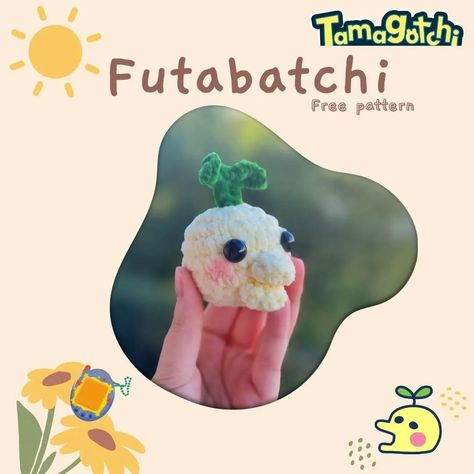 My second free pattern 👾🎉 !! And it is Futabatchi, one of the babies in Tamagotchi. Do not hesitate to share your creations by mentioning me, or sharing this post in your story ! I would love to see more Tamagotchis in the Insta crochet 😊 Thanks @rubygroovycrochet , I could make the mouth of Futabatchi thanks to your Kuchipatchi !! 😁 . . . #crochet #tamagotchi #amigurumi #bandainamco #bandai #Nintendo #fall Crochet Tamagotchi, Pattern Free, Your Story, Crochet Pattern, Free Pattern, To Share, Nintendo, Amigurumi, Crochet Patterns