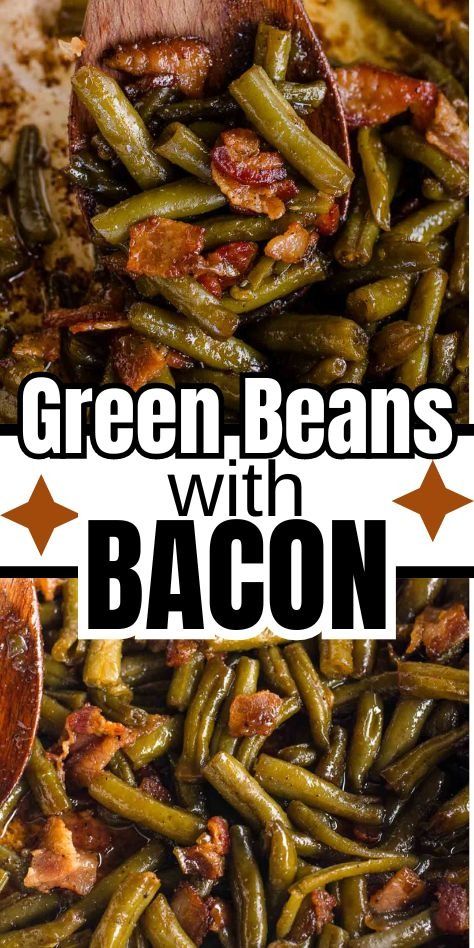 Green beans with bacon (Crack Green Beans) are so good and they're easy to make too! Homemade Green Beans With Bacon, Cracker Barrel Green Beans, Green Beans Bacon Onion, Bacon Green Beans Recipe, Brown Sugar Green Beans, Canned Green Bean Recipes, Green Beans And Bacon, Cracked Green Beans, Easy Green Bean Recipes