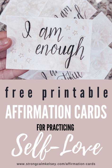 Diy Affirmation Cards Free Printable, Daily Positive Affirmations Printable, Affirmation Deck Cards, Free Affirmation Printables, Affirmation Board Ideas, Free Printable Positive Affirmations, Diy Affirmation Cards, Positive Affirmation Printables, Free Affirmation Cards