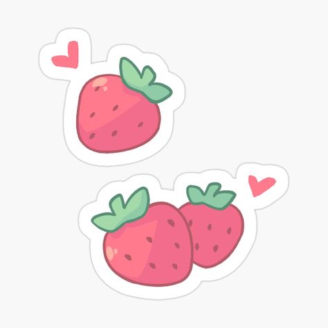 Get my art printed on awesome products. Support me at Redbubble #RBandME: https://www.redbubble.com/i/sticker/Cute-Strawberry-by-DiEnKaiii/147593365.EJUG5?asc=u Strawberry Sticker Aesthetic, Strawberry Merch, Pink Cute Stickers, Cute Strawberry Sticker, Strawberry Room, Shoujo Aesthetic, Strawberry Stickers, Pride 2024, Strawberry Sticker