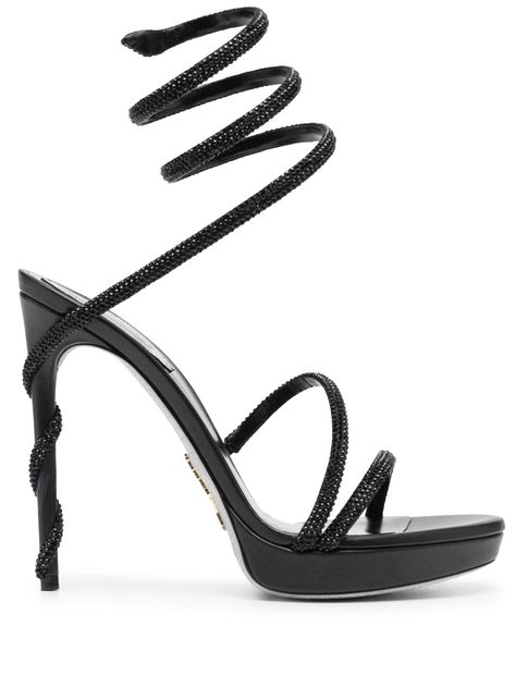 Rene Cavalli Heels, Victoria Secret Heels, Rene Caovilla Heels, Rene Caovilla Shoes, Aquazzura Heels, Very High Heels, Black Platform Sandals, Women Sleepwear, Ankle Strap High Heels