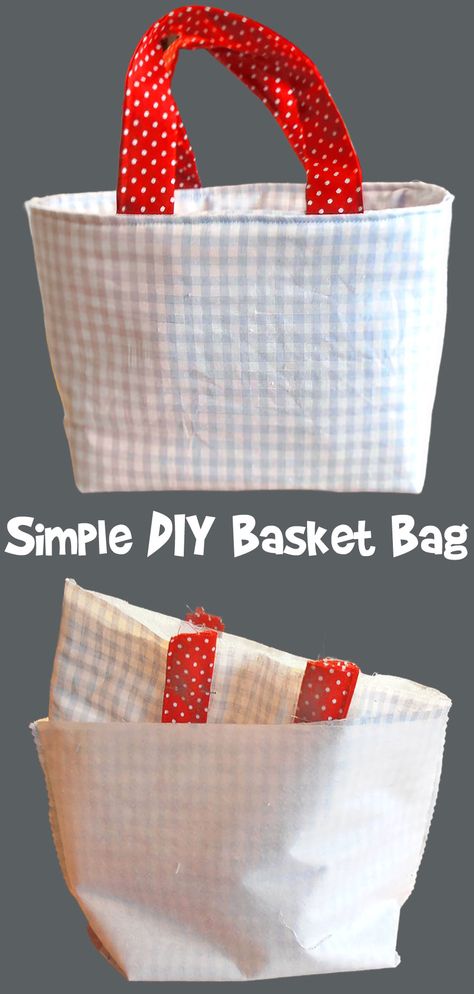 Children's Bag / Easter basket Sewing Tutorial. Sewing instruction for a children's bag, which can also be used as an Easter Basket. Basket Bag Pattern, Fabric Basket Tutorial, Basket Tutorial, Tutorial Sewing, Puff Quilt, Tote Bag Tutorial, Zipper Pouch Tutorial, Christmas Organization, Hat Tutorial