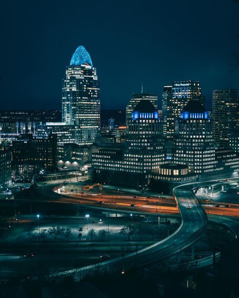 Cincinnati Skyline, Night Scenes, Skyline At Night, Downtown Cincinnati, Skyline View, Hotel Motel, Posters Framed, Night Scene, Cincinnati Ohio