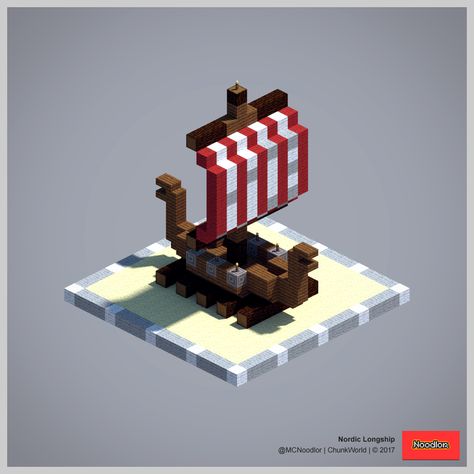 2017 ChunkWorld (Redux) - Album on Imgur Viking Longboat, Construction Minecraft, Minecraft Building Guide, Minecraft Statues, Rumah Minecraft Sederhana, Minecraft Structures, Bangunan Minecraft, Minecraft Castle, Minecraft Medieval