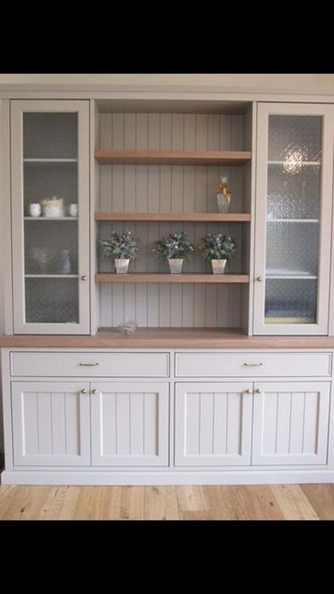 Kitchen Built In Hutch, Built In Kitchen Hutch, White China Cabinet, Dining Room Built Ins, Dining Room Built In, Built In Buffet, Built In Shelves Living Room, Dining Room Cabinet, Pantry Remodel