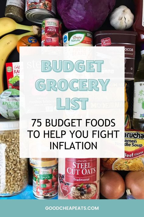 With inflation rising and supply chain issues, budget foods may seem scarce. What you spend on food could rise dramatically if you're not careful. That's when it's helpful to have a master budget grocery list of foods to focus on. Budget Grocery List, Budget Grocery, Save Money On Food, Meal Plan Grocery List, List Of Foods, Kitchen Necessities, Frozen Green Beans, Money Saving Meals, Grocery Budgeting