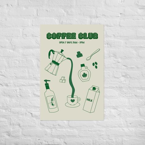 ---- Instant Digital Download ---- Coffee club poster ! Fun wall art for coffee and espresso lovers. It will add a great touch to your home coffee station. Files are printable to decorate your kitchen or to give as a gift. PLEASE NOTE THIS PRINT IS AN INSTANT DOWNLOAD ONLY, NO ACTUAL PRODUCT WILL BE SHIPPED TO YOU. ACCESSING YOUR FILES / INSTRUCTIONS: After the checkout process, you will receive an email that your payment has been processed and it will include a link to your download. To access your files, you can find them by going to your Etsy profile and then click your purchases and reviews sections. There will be a link to download them. Please feel free to contact me anytime if you have questions or have trouble accessing your downloads.  You will receive 3 files in the below sizes: Kitchen Decor Neutral, Kitchen Wall Prints, Poster Coffee, Neutral Print, Home Coffee Stations, Coffee Wall Art, Coffee Wall, Club Poster, Coffee Club