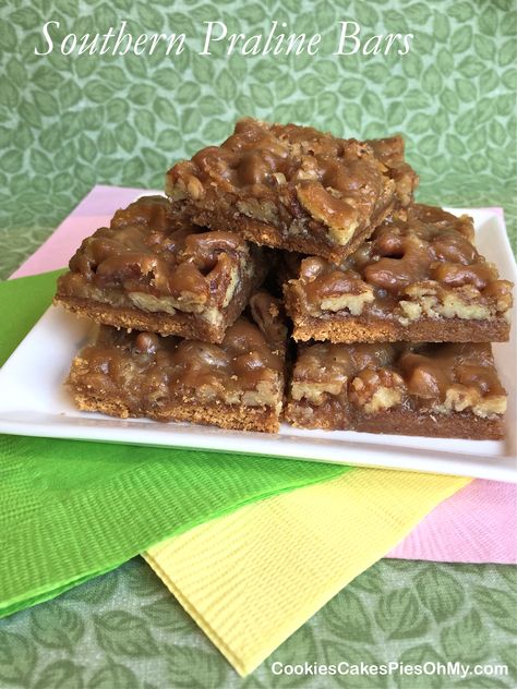 Carolina Pecan Bars, Pan Bars, Praline Bars, Southern Praline, Bars Cookies, Praline Recipe, Southern Recipe, 2023 Recipes, Pecan Praline