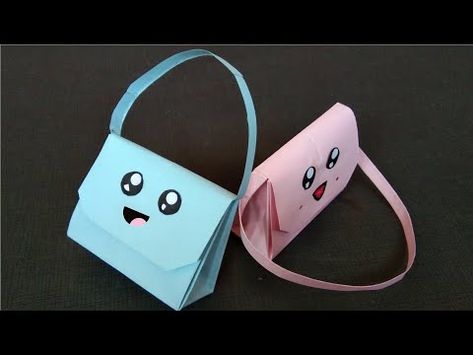 Cara Membuat Tas imut Dari Kertas - YouTube Kertas Binder, Doll Dresses Diy, Kraf Kertas, Tas Mini, Dresses Diy, Wallpaper Cantik, Seni Origami, Doll Dresses, Fun Activities For Kids