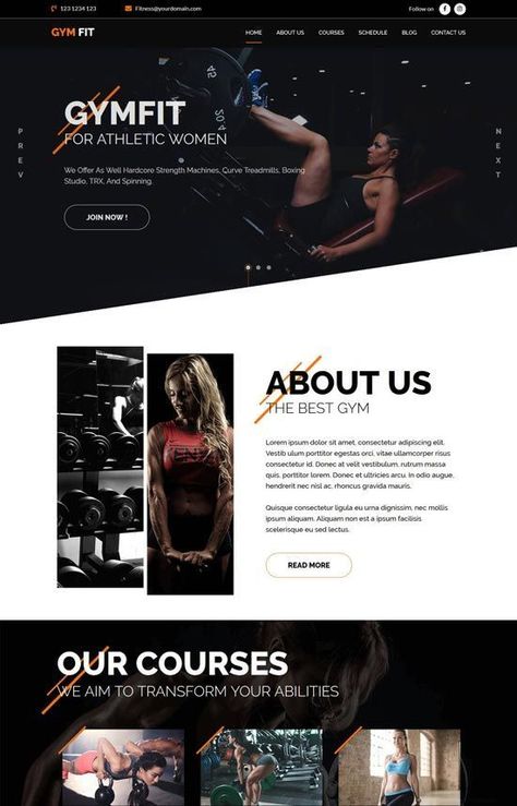 Fitness Website Design, Personal Trainer Website, Fitness Site, Fitness Website, Best Website Design, Sports Website, Webdesign Inspiration, Ui Ux Designer, Free Website Templates