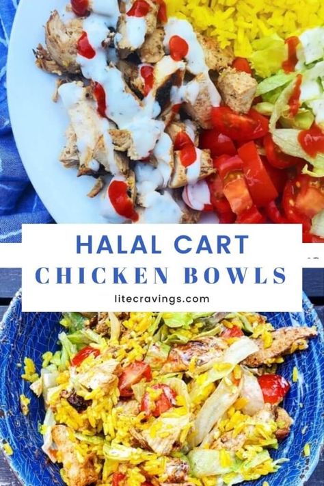 The Best Chicken And Rice, Halal Cart Chicken, Chicken And Rice Bowl, Lite Cravings, Halal Guys, Chicken Fingers Baked, Halal Chicken, Weight Watchers Casserole, Cravings Recipes