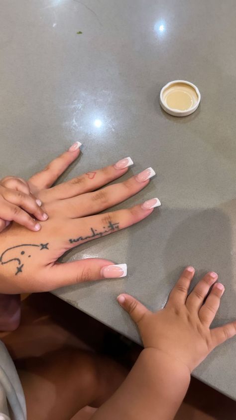 Yasmeen Nicole Tattoo, Roman Numeral Tattoos, Hand Tattoos For Girls, Pretty Hand Tattoos, Cute Piercings, Tattoo Style Drawings, Classy Acrylic Nails, Subtle Tattoos, Aesthetic Tattoo