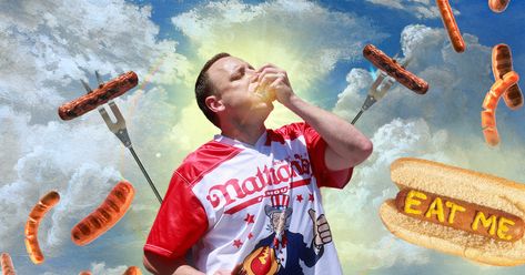 Joey Chestnut, Coney Island, Dog Eating, Dog Art, Fourth Of July, Chestnut, Hot Dogs, Dogs