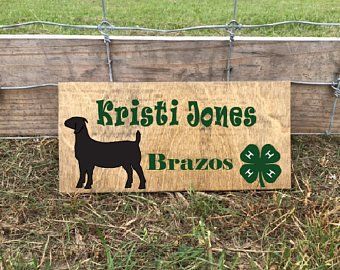 4 h stall sign | Etsy 4h Goats, Show Rabbits, Horse Stall Sign, Pig Showing, Show Goats, Stall Signs, Pig Pen, Barn Signs, Show Cattle