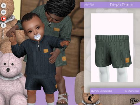 Simple Design Wool Shorts for Boys Found in TSR Category 'Male Infant' Sims 4 Infant Cc Clothing Male, Sims 4 Male Infant Cc, Sims 4 Boy Infant Cc, Sims 4 Cc Infant Boy, Sims 4 Infant Boy Cc, Sims4 Infant, Wool Shorts, Sims 4 Tsr, Cc Mods