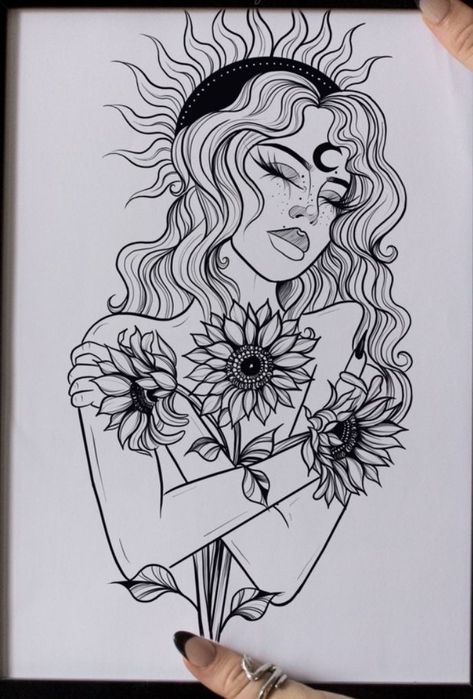 Canvas Embroidery, Armband Tattoos, Goddess Tattoo, Tattoo Style Drawings, Tattoo Girl, Girly Tattoos, Dark Tattoo, Tattoo Outline, Feminine Tattoos