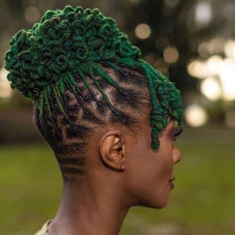 ## Bride With Locs, Green Locs Black Women, Green Locs, Locs Black Women, Short Hairstyle Ideas, Locs Styles, Loc Inspiration, Twisted Hair, Loc Hairstyles