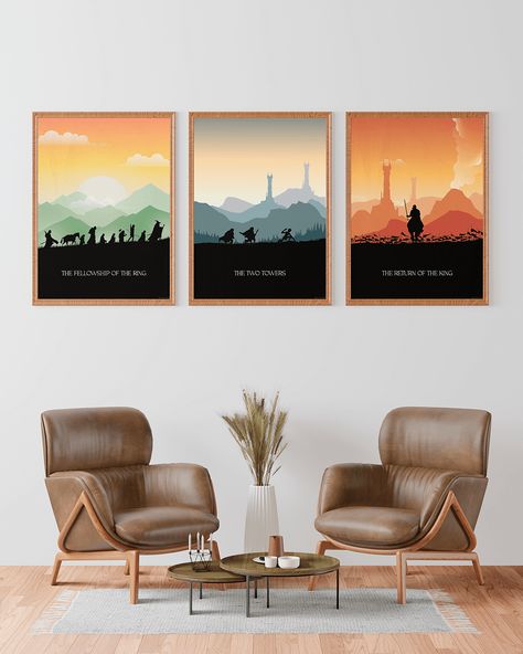 Lotr Bedroom, Lord Of The Rings Decor, Lotr Movies, Movie Posters Decor, Lord Of The Ring, Etsy Boutique, My Wish For You, Minimal Movie Posters, Poster Decor