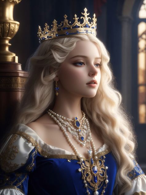 Princess Blonde Hair, Blonde Hair Characters, Marketing Executive, Fantasy Queen, 3d Karakter, Royal Girls, الفن الرقمي, Anime Show, Royalty Aesthetic