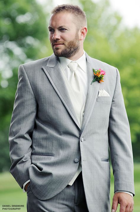 Choose light-grey tux and white accents for an understated, but elegant look Prom Tuxedo Ideas, 2014 Wedding Trends, Grey Tux, White Tux, Wedding Tux, Prom Tuxedo, Best Nature, Silver Tie, September Wedding