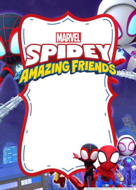 Get 22+ Spidey and His Amazing Friends Birthday Invitation Templates #free #freeinvitation2019 #birthday #disney #invitations #invitationtemplates Spidey And His Amazing Friends Birthday, Friends Birthday Invitation, Spidey Birthday, Spiderman Birthday Invitations, Backgrounds Ideas, Spidey And His Amazing Friends, Ideas Cumpleaños, Spiderman Birthday Party, Craft Station