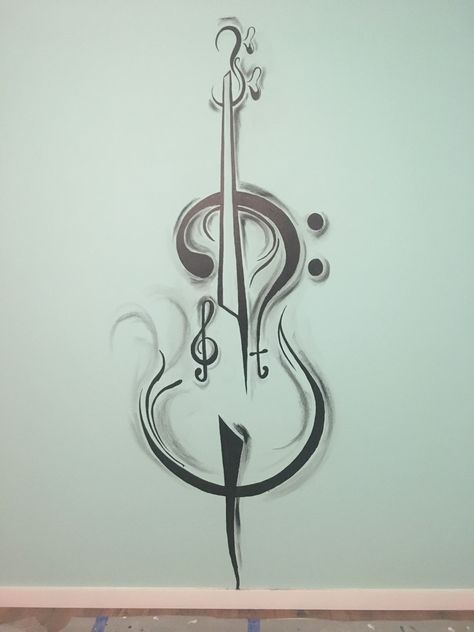 Cello Tattoo Ideas, Cello Tattoo Design, Violin Tattoo Ideas, Cello Drawing, Cello Tattoo, Violin Drawing, Sheet Music Tattoo, Violin Tattoo, Sparrow Tattoo Design