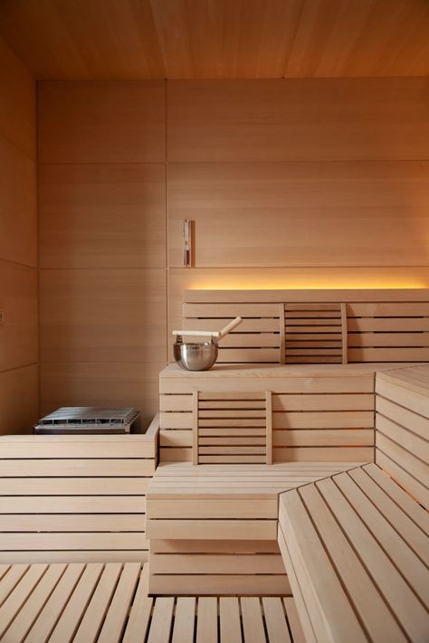 Inns of Aurora Sauna Aesthetic, Basement Sauna, Scandinavian Saunas, Sauna Lights, Home Spa Room, Traditional Saunas, Steam Sauna, Sauna Design, Sauna Room