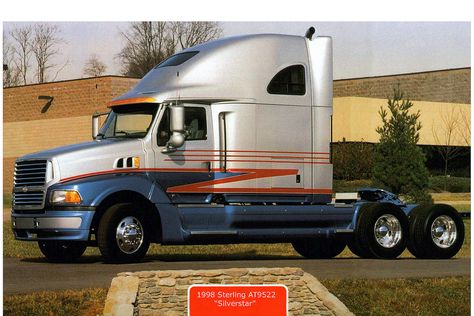 1998 Sterling AT9522 "Silverstar" | Flickr - Photo Sharing! Sterling Trucks, Big Ford Trucks, Nascar Trucks, Semi Trailer Truck, Freightliner Trucks, Ford Tractors, Built Truck, Kenworth Trucks, Ford Pickup Trucks