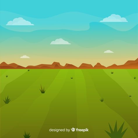 Flat natural background with landscape Plains Landscape Drawing, Plains Landscape, Free Background Photos, Natural Background, Landscape Drawings, Vector Photo, Graphic Resources, Vector Free, Social Media