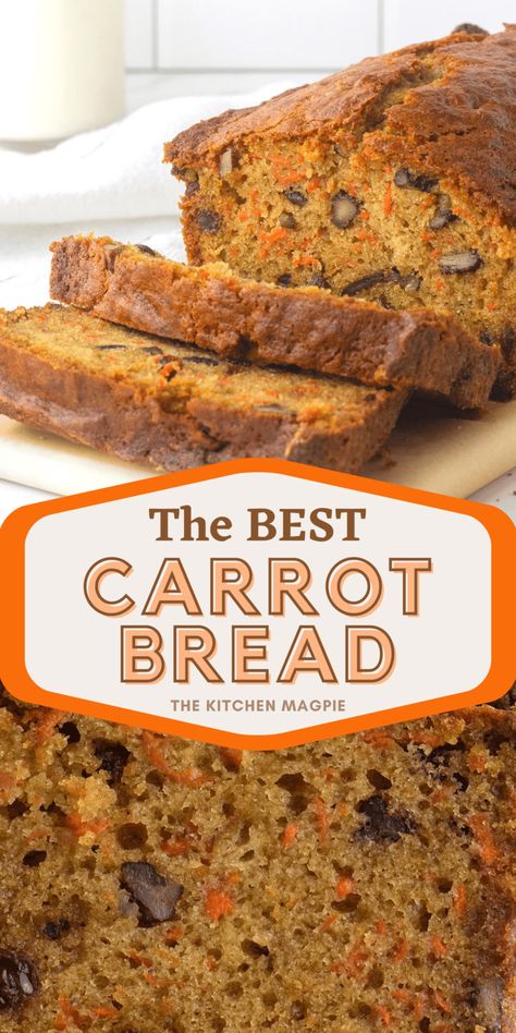 Carrot Bread - The Kitchen Magpie Carrot Nut Bread, Fmd Phase 3, Carrot Bread Recipe, Pumpkin Cranberry Bread, Carrot Cake Bread, Metabolism Recipes, Fast Metabolism Recipes, Applesauce Bread, Fast Metabolism Diet Recipes