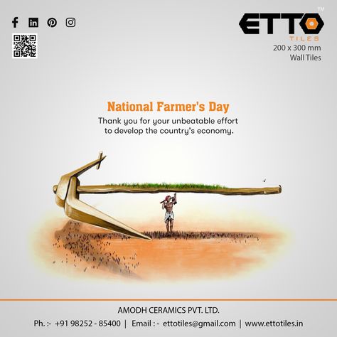 National Farmers Day Creative Ads, Farm Creative Ads, Kisan Diwas Creative Ads, Farmers Day Creative Ads, Farmers Day Poster, Farmers Day Quotes, National Farmers Day, Independence Day Drawing, Farmers Day