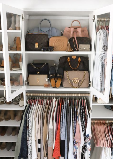 Celebrity Handbags, Loverly Grey, Closet Shelf, Givenchy Handbags, Louis Vuitton Gucci, Gucci Designer, Handbag Collection, Perfect Handbag, Closet Shelves