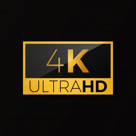 4k ultra hd icon | Premium Vector #Freepik #vector #background #logo #gold #black-background Youtube Logo Png, 4k Logo, Black Paper Background, Hd Logo, Hd Icons, Samantha Images, Phone Logo, Waterfall Adventure, Background Images For Quotes