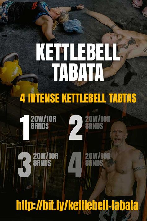 Four awesome kettlebell Tabata workouts, 4-minute workouts is all you need. You can do one every day, or four per week with a day rest in between. Or go crazy and just do all four with rest in between.  Check the link for more details Kettlebell Tabata Workouts, Kb Workout, Kettlebell Program, Kettlebell Hiit, Best Kettlebell Exercises, Calisthenics Workout Plan, Kettlebell Challenge, Strength And Conditioning Workouts, Firefighter Workout