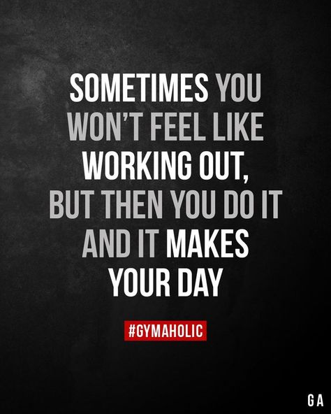 Sometimes you won't feel like working out. But then you do it and it makes your day. Motivation Poster, Fitness Motivation Quotes Inspiration, Gym Quote, Fitness Inspiration Quotes, Gym Motivation Quotes, Motivation Fitness, Sport Motivation, Fitness Motivation Quotes, Health Motivation