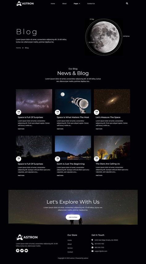 Planet Moodboard, Astronomy Design, Science Web, Ui Ux Website, Design Sites, Web Development Programming, Web Design Examples, Blog Website Design, Creating A Website