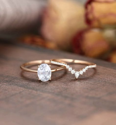 Hey, I found this really awesome Etsy listing at https://www.etsy.com/listing/1002463202/vintage-white-sapphire-engagement-ring Unique Stacking Wedding Rings, Created White Sapphire Ring, Danty Wedding Rings, Silver Engagement Rings With Wedding Band, Simple Engagement Rings Moissanite, Oval Engagement Ring Unique Band, White Saphire Engament Ring, Unique Wedding Ring Sets For Women, Dainty Rose Gold Engagement Ring