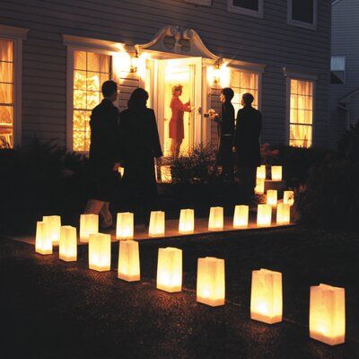 Aisle Candles, Paper Lantern Lights, Candle Bags, 50th Birthday Party Decorations, Candle Luminaries, Pathway Lights, Outdoor Deco, Sand Bag, Pathway Lighting