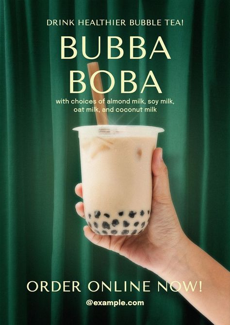 Healthy Boba, Boba Poster, Boba Cups, Dessert Poster, Photo Elements, Thai Tea, Drink Photo, Awesome Designs, Soy Milk