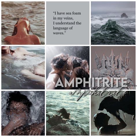 Poseidon Amphitrite Aesthetic, Greek Fanart, Ethereal Core, Mythology Aesthetic, Greek Goddesses, Goddess Of The Sea, Wisteria Tree, Goddess Aesthetic, Greek Mythology Gods