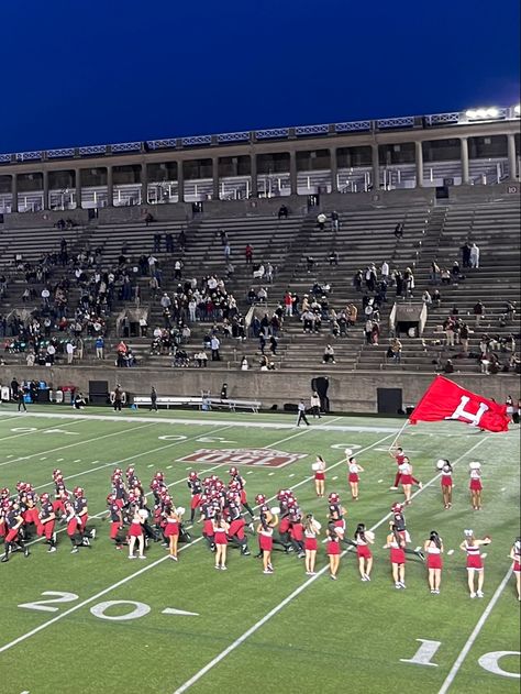 Harvard Football Aesthetic, Harvard And Yale, Harvard University Pictures, Harvard Dream Board, Harvard Cheerleaders, Harvard Pictures, Harvard Aesthetic, Harvard Football, Harvard Yale Game