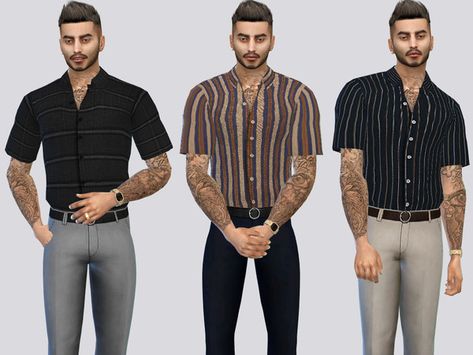 McLayneSims' Ladies Man Shirt Cc Clothing, Sims 4 Men Clothing, Masculine Clothing, Sims 4 Male Clothes, Cc Shopping, Sims 4 Tsr, Sims 4 Cas Mods, Ladies Man, Thanksgiving Clothes