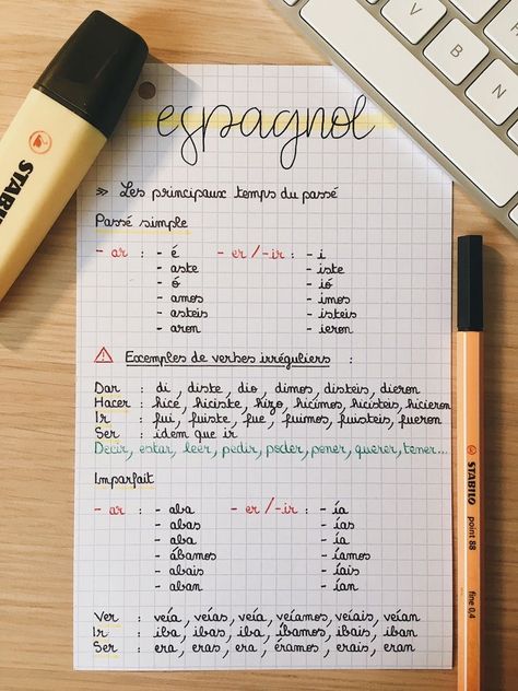 Si vous avez du mal en espagnol je vous offre une belle fiche de révision 😉🇪🇸 Ecole Aesthetic, Spanish Notes, School Organisation, Learn Korean Alphabet, Best Study Tips, Study Flashcards, French Expressions, School Organization Notes, Lesson Planner