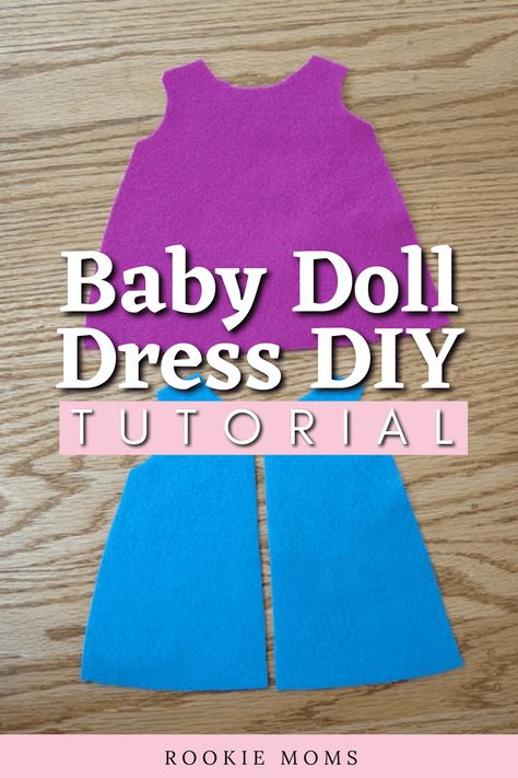 Simple Doll Dress Pattern, Diy Doll Clothes, Doll Dresses Diy, Small Baby Dolls, Dolls Clothes Diy, Baby Dress Patterns, Operation Christmas Child, Doll Dress Patterns, Dress Tutorials